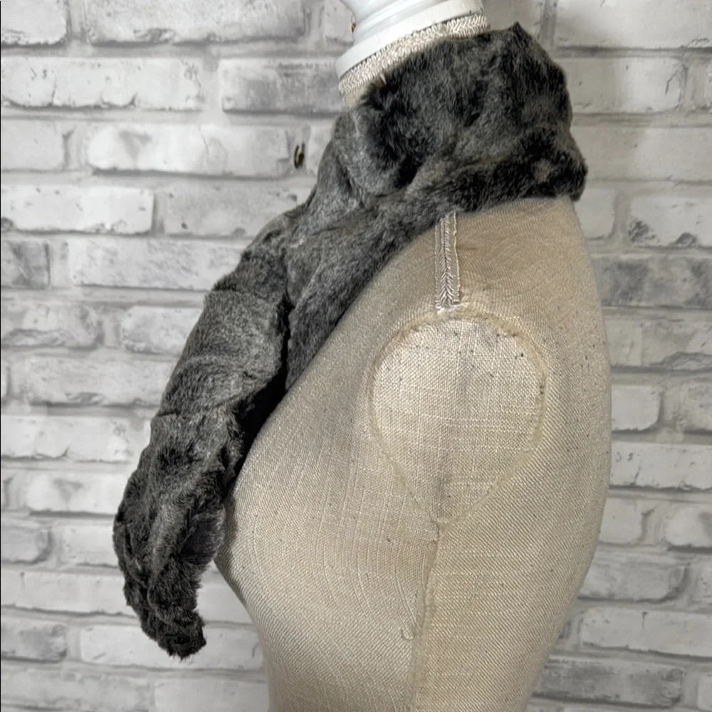 Avon Gray Faux Fur Scarf Wrap